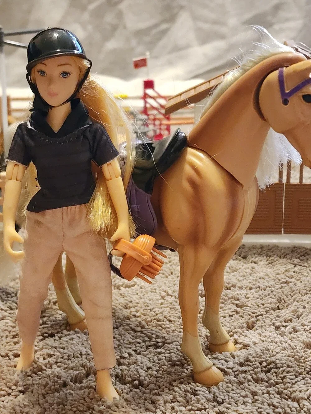 Peagrav Horse Stable Playset Horses & Toy Figure for Boys & Girls, Talking Horse